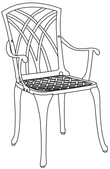 NUU GARDEN DAC208 Cast Aluminum Bistro ArmChair -ASSEMBLY INSTRUCTIONS