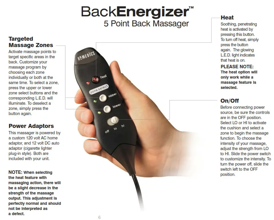 Homedics BK-2000 BackEnergizer 5 Point Back Massager 2