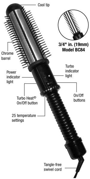 CONAIR BC84WCS Hot Sticks Instant Heat Hot Brush - GET TO KNOW YOUR HOT BRUSH