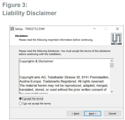 ams TMD2712 ALS and Proximity Sensor Module User Guide - Figure 3