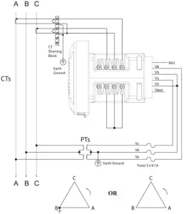 Electro Industries Nexus 1500 Power Quality Meter with Phasor Measurement Unit - additional wiring3