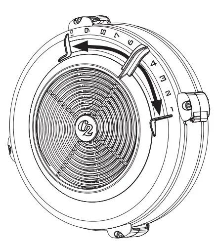 concept2 2900 BikeERG Stationary Exercise Bike Instruction Manual - Damper Settings on the Flywheel