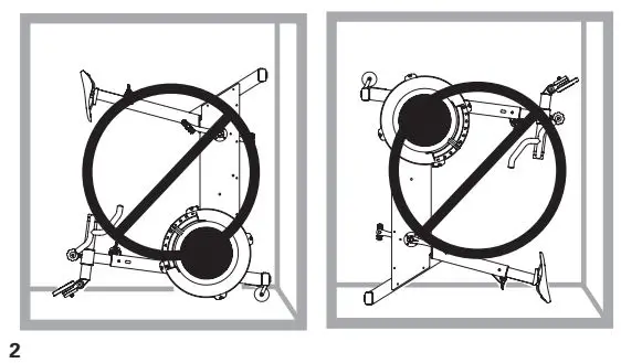 concept2 2900 BikeERG Stationary Exercise Bike Instruction Manual - Do not stand the BikeErg up on end as the BikeErg may tip over