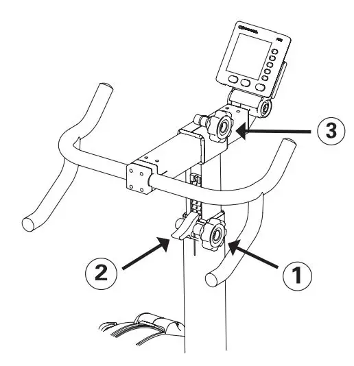 concept2 2900 BikeERG Stationary Exercise Bike Instruction Manual - HOW TO ADJUST THE HANDLEBARS