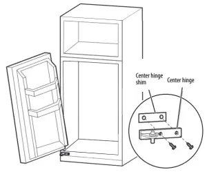 Place the refrigerator door