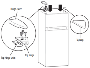 Attach the top hinge
