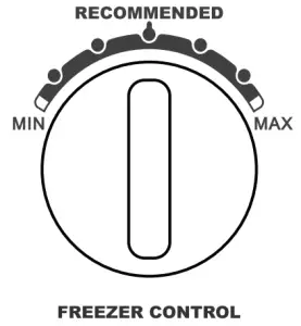 Setting the freezer temperature