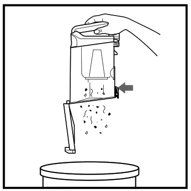 Shark UV850 Series Lift Away ADV DuoClean Power Fine Upright Vacuum - EMPTYING THE DUST CUP 2