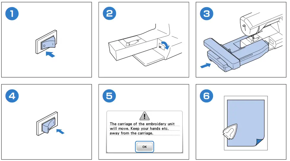 brother Automatic Bobbin Winding Sawing Machine- Preparing to Embroider 2