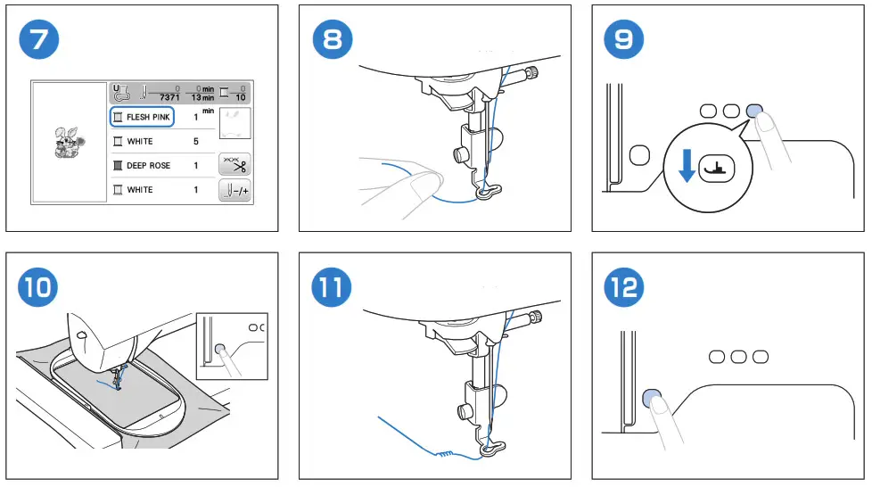 brother Automatic Bobbin Winding Sawing Machine- Selecting Embroidery Patterns 3