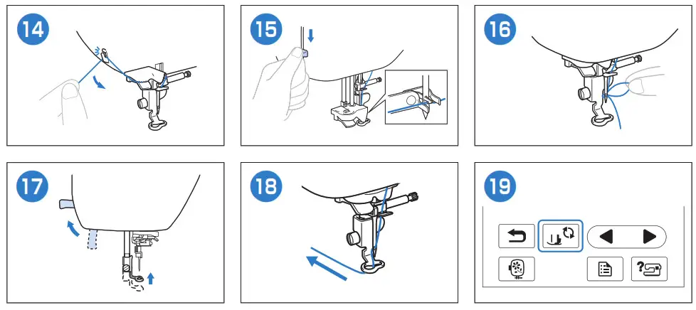 brother Automatic Bobbin Winding Sawing Machine- Upper Threading 5