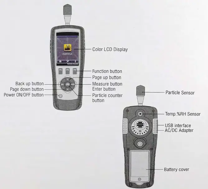 PCE CE-MPC 20 Particle Counter- Front panal