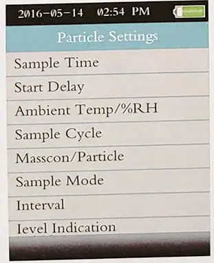 PCE CE-MPC 20 Particle Counter- Setup 2
