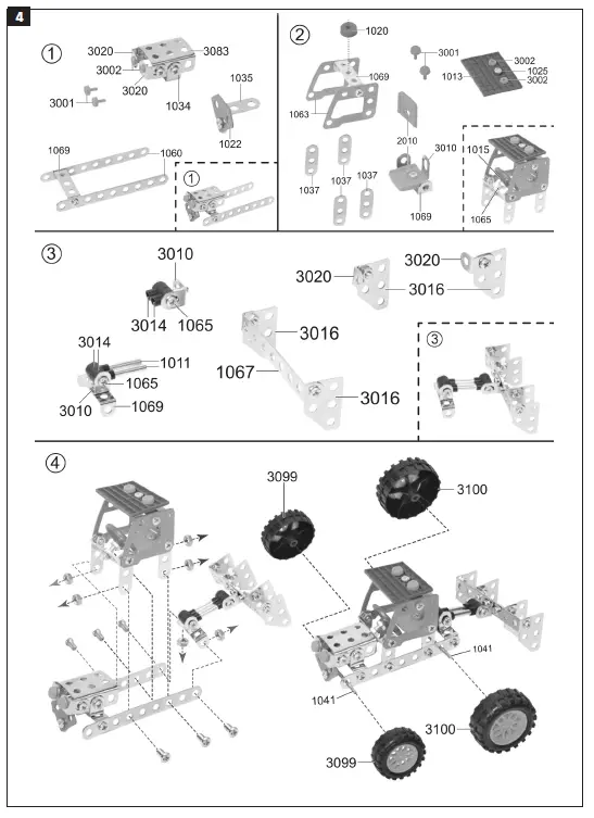 KAYOBA 017104 4-in-1 161 Parts Construction Set 4