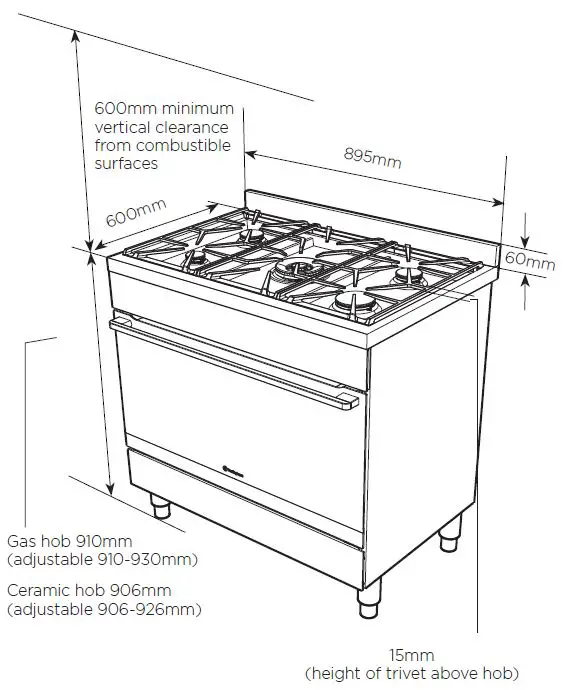 Westinghouse WFEP917DSD 90cm Freestanding Cookers-1