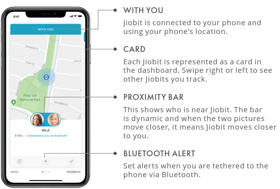 Dashboard View —When your child is with you