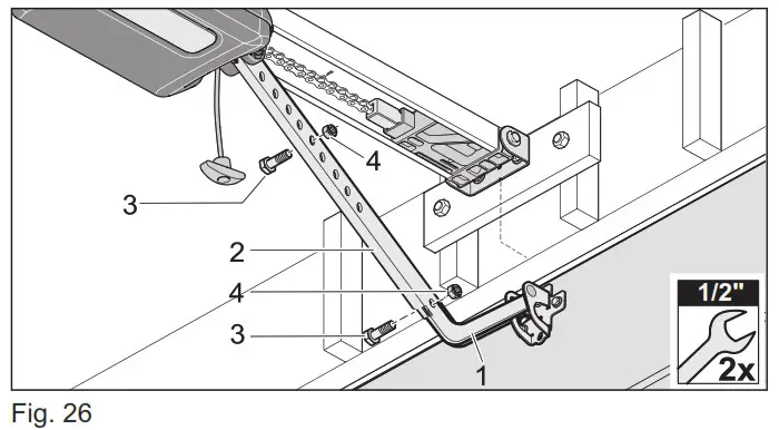 SOMMER Pro Intelligent Garage Door Operator with Separate Control Unit - Attachment to the door 13