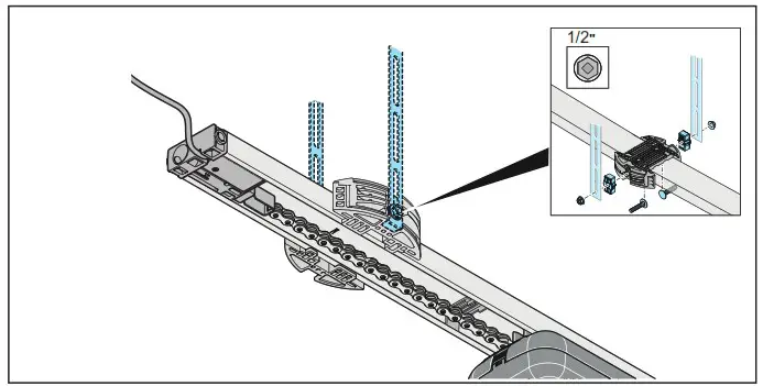 SOMMER Pro Intelligent Garage Door Operator with Separate Control Unit - Attachment to the door 7