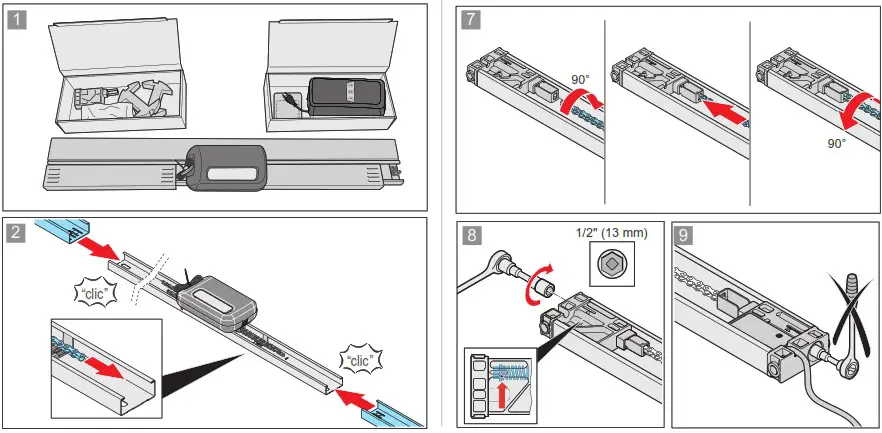 SOMMER Pro Intelligent Garage Door Operator with Separate Control Unit - Brief instructions for installation 2