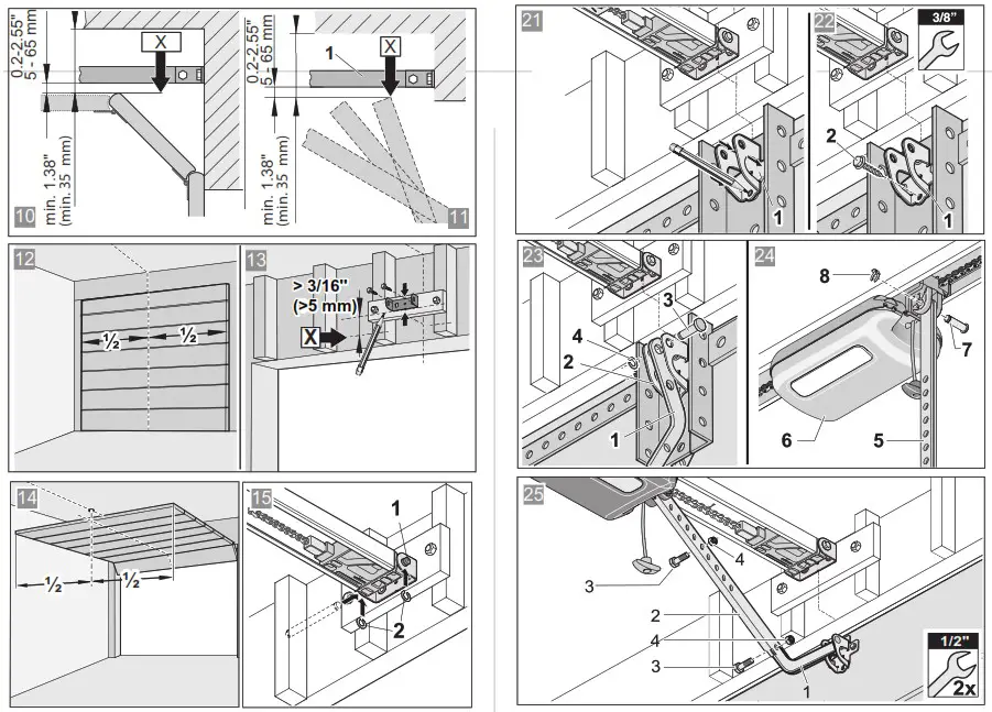 SOMMER Pro Intelligent Garage Door Operator with Separate Control Unit - Brief instructions for installation 3