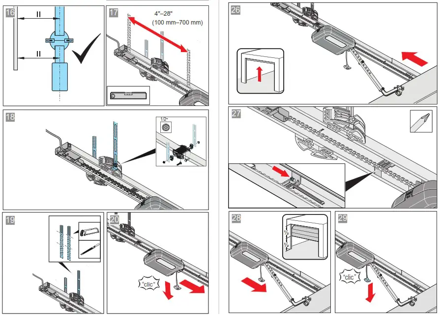 SOMMER Pro Intelligent Garage Door Operator with Separate Control Unit - Brief instructions for installation 4