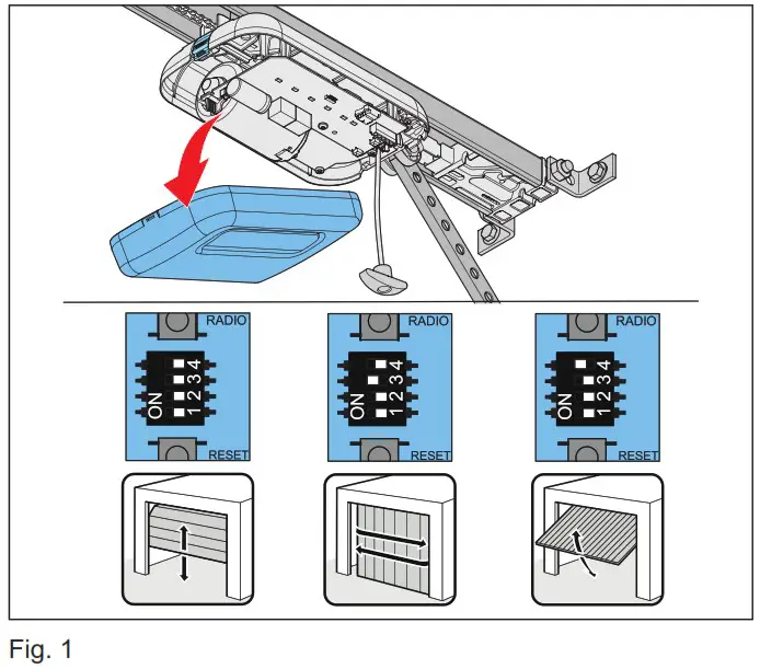 SOMMER Pro Intelligent Garage Door Operator with Separate Control Unit - Initial operation 1