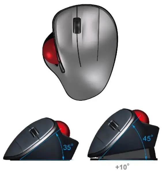 Areson Technology Wireless Vertical Trackball Mouse