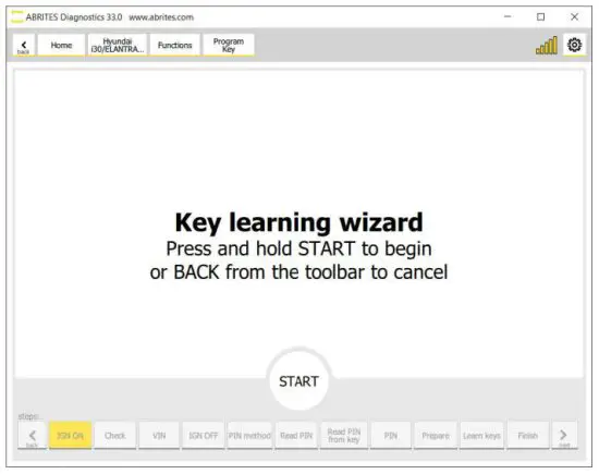 ABRITES Diagnostics for Hyundai KIA Online - Learn Keys Special Function