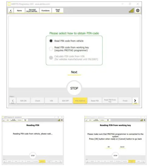ABRITES Diagnostics for Hyundai KIA Online - Read PIN Special Function 1