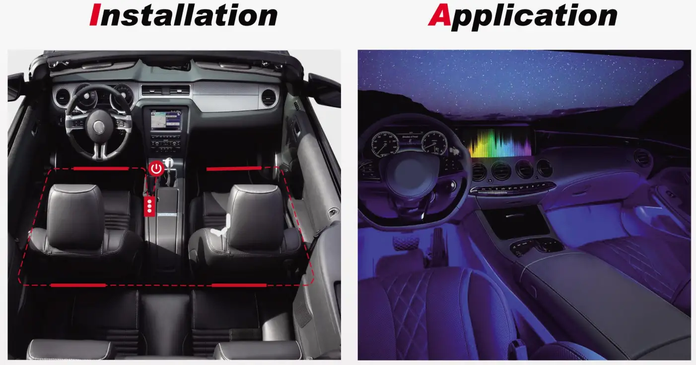 Art Century Led Light 2A4ZHARTLEDLIGHT Interior Car Lights with Smart App Control - fig2