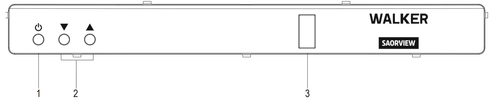 WALKER WPS818C Digital HD Satellite and Terrestrial Receiver - Front View