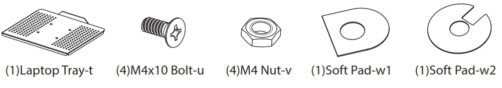 Douxe Monitorbeugel Latopstandaard - Parts List 6