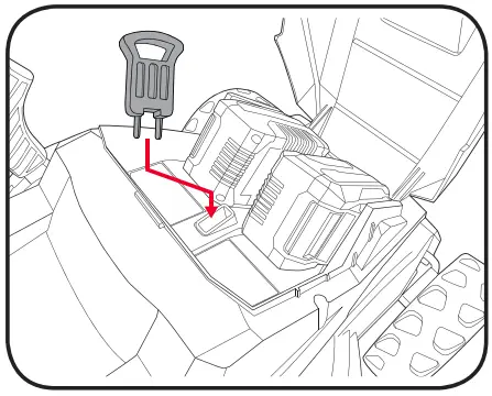 Inserting the Batteries into the Mower