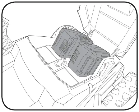 Inserting the Batteries into the Mower