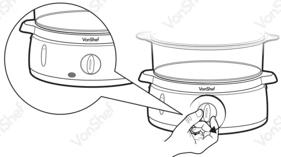 VonShef 2000047 3 Tier Steamer 800W - fig8