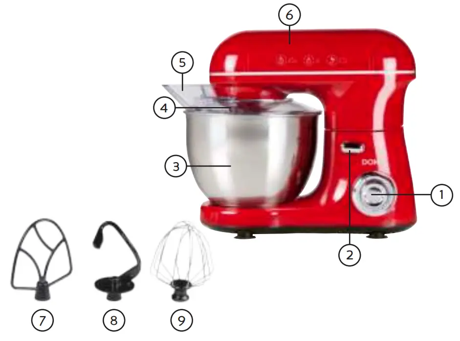 DOMO DO9116KR Food processor - parts