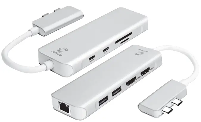 comsol CM2M03 MacBook USB C Dual HDMI Multi Port Adapter