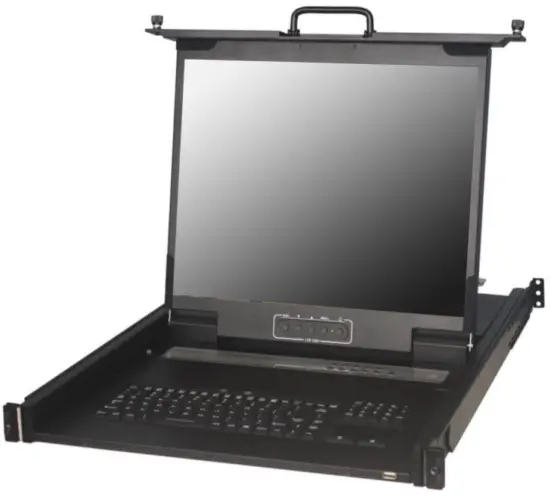 Inch LCD Console Drawer with Integrated DVI D KVM Switch