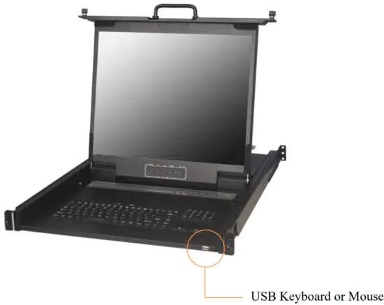 Inch LCD Console Drawer with Integrated DVI D KVM Switch - Fig