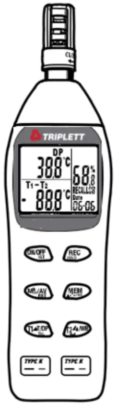 TRIPP LITE RHT37 Dual Input Hygro Thermometer Psychrometer
