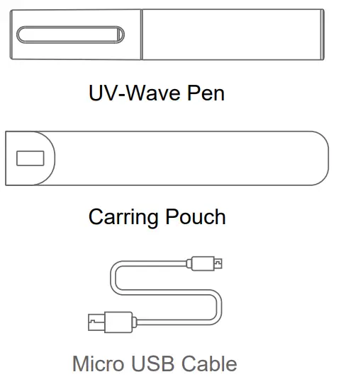 PETONEER PUL010 UV Wave Sanitizing Pen - Inside the box