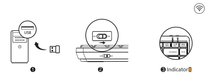 A4tech FBK11 Bluetooth & 2.4G Wireless Keyboard - DEVICE