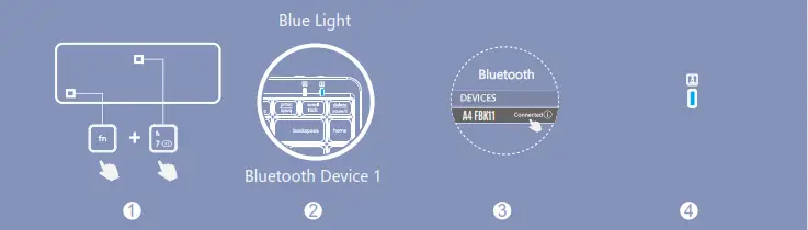 A4tech FBK11 Bluetooth & 2.4G Wireless Keyboard - DEVICE1