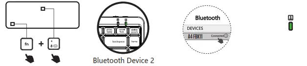 A4tech FBK11 Bluetooth & 2.4G Wireless Keyboard - DEVICE3