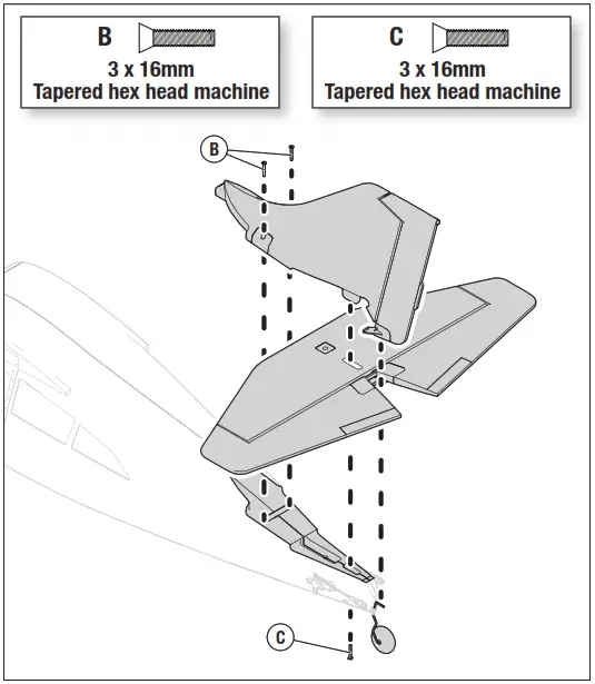 E-flite EFL53500 Maule M7 RC Plane - outermost holes
