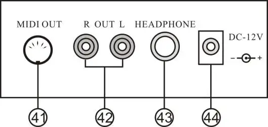 maxMUSIC KB12P Electric Keyboard Pro 61 Key Midi - CONNECTIONS
