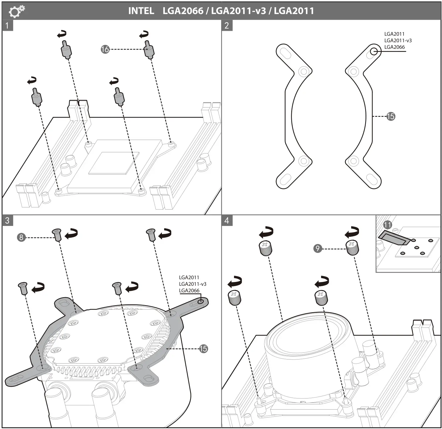 DeepCool GAMMAXX L360 A-RGB Series 360mm Liquid CPU Cooler - INTEL LGA2066,LGA2011-v3,LGA2011