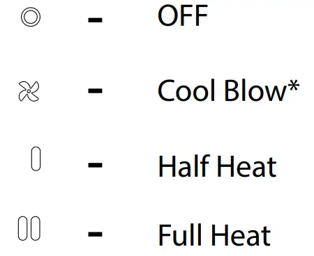 Heat Control buttons