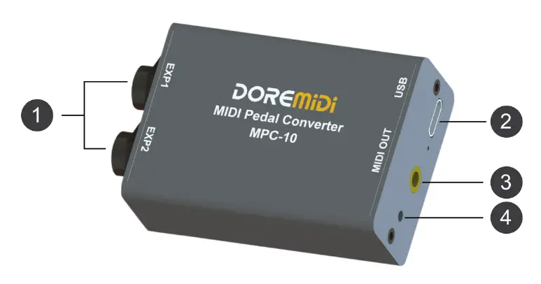 DOREMiDi MPC-10 MIDI Pedal Converter fig 1
