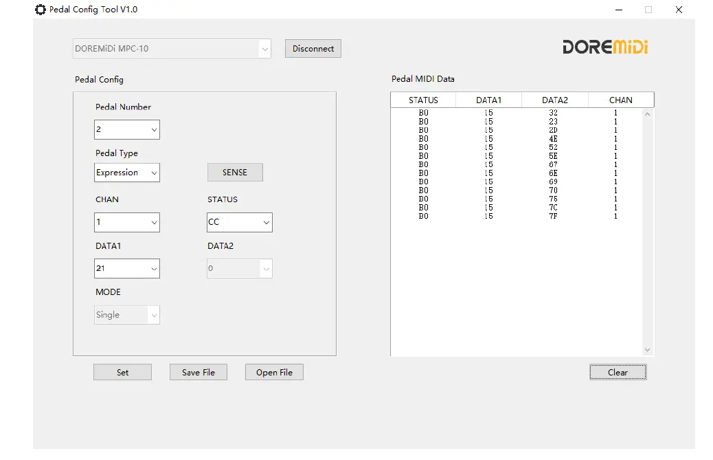 DOREMiDi MPC-10 MIDI Pedal Converter fig 7